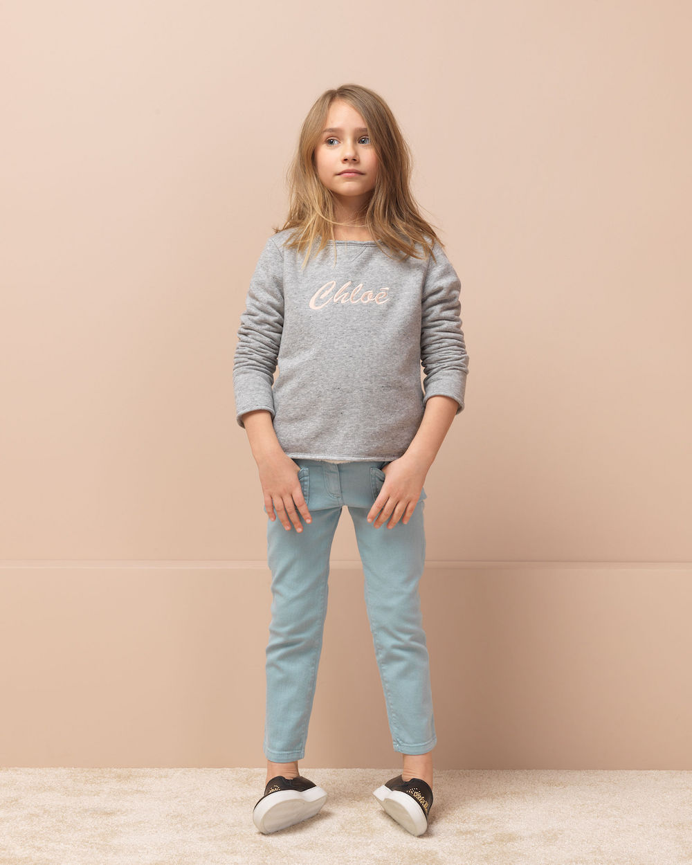 Chloé Studded Leather Slip-On Sneakers