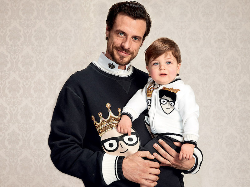 Dolce & Gabbana Children's Cotton Sweatshirt with Designers Patches