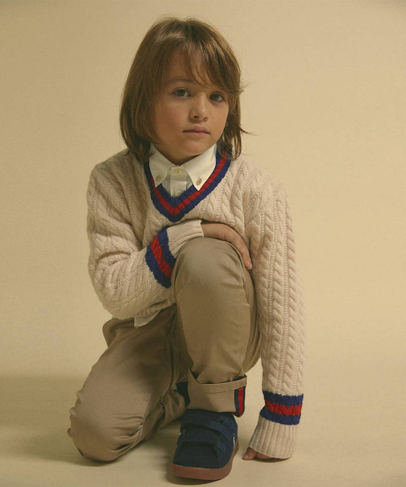 Gucci Children's Wool Cable Knit Sweater