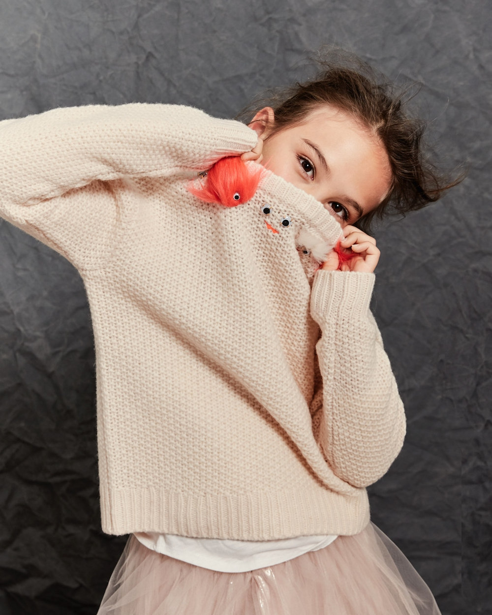 J.Crew Girls Fuzzy Max The Monster Popover Sweater
